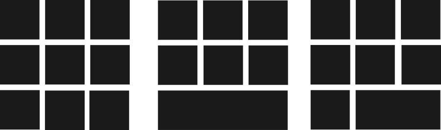 the final result: none of the 3 potential configurations leave gaps in the grid